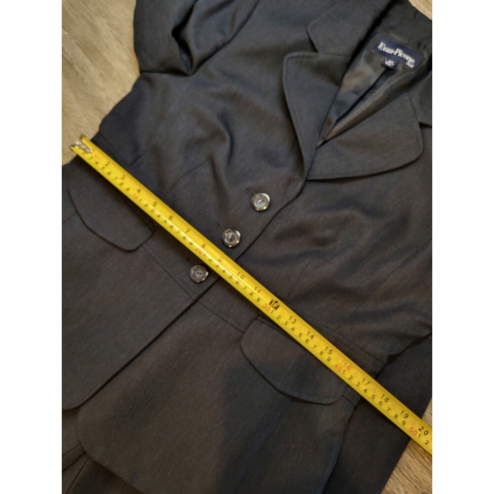 EVAN PICONE womens pantsuit size 10p navy gray blazer trousers petite career - Picture 5 of 15